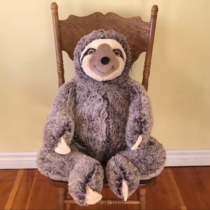 Sloth plush stuffed animal large XL 36” New